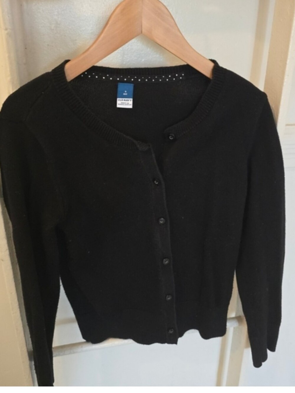 Old Navy Girls Uniform Cardigan Sweater  - Black  , Size 6